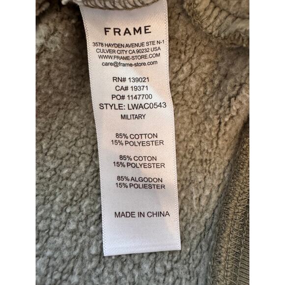 FRAME ~ Women's Shoulder Detail Half Zip Sweatshirt Size S FALL BONFIRE - Picture 6 of 6